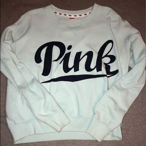 light blue crew neck from PINK